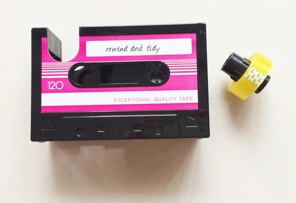 Multifunctional Tape & Pen Holder – Retro Cassette Desk Organizer