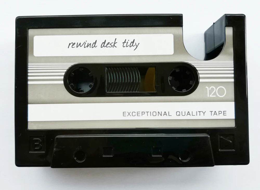 Multifunctional Tape & Pen Holder – Retro Cassette Desk Organizer