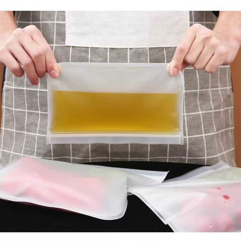 Silicone Food Storage Containers – Reusable Stand-Up Zip Seal Bags