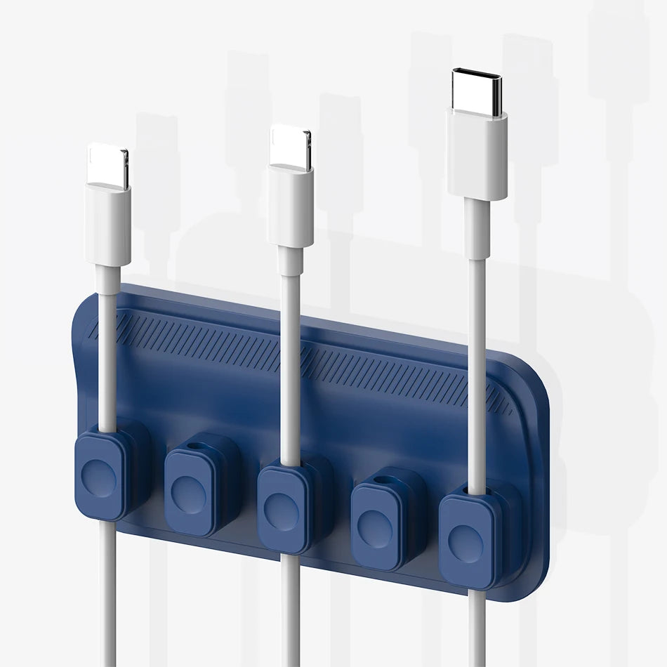 Silicone Magnetic Mouse Wire Organizer Desktop Cable Clips