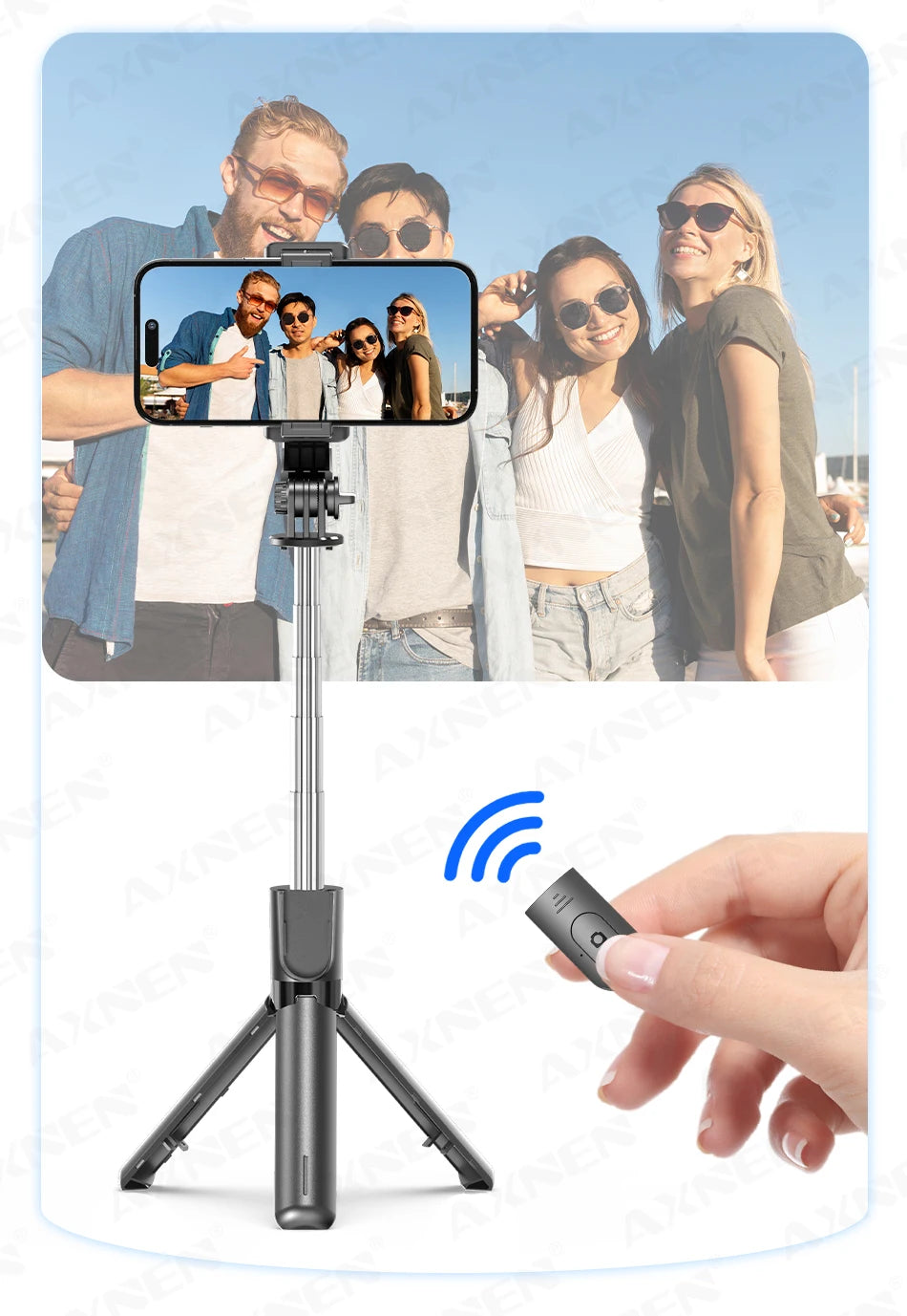 Bluetooth Selfie Stick Tripod Desktop Stand
