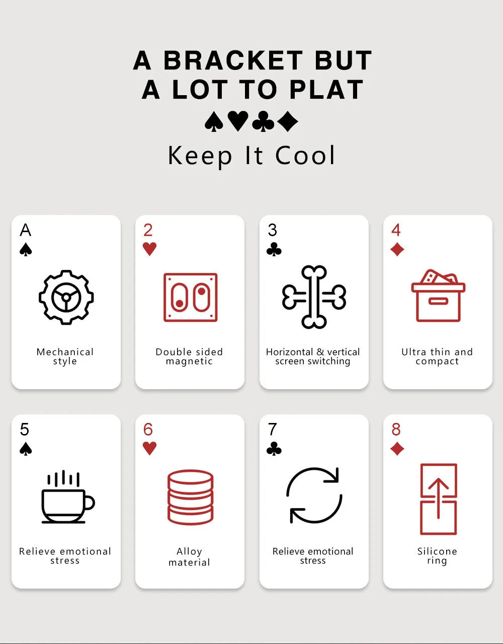 3-in-1 Magnetic Finger Ring Holder