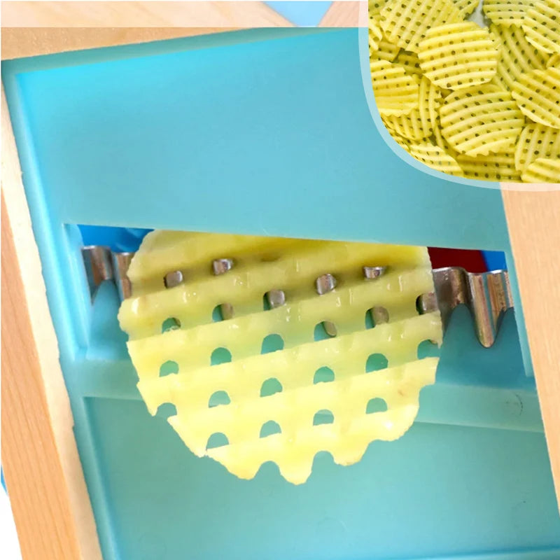 Stainless Wooden Vegetable Cutter