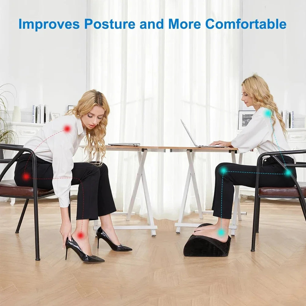 Ergonomic Under-Desk Foot Rest with Memory Foam