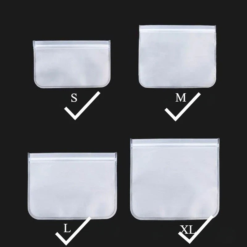 Silicone Food Storage Containers – Reusable Stand-Up Zip Seal Bags
