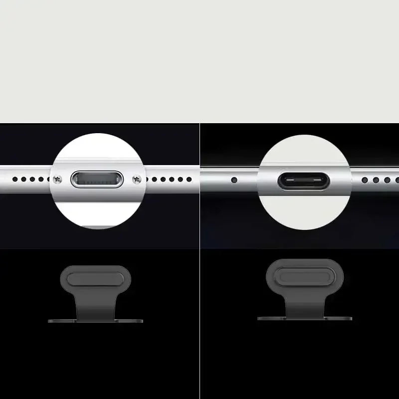 Silicone Anti-Lost Dust Plugs – Type C Charging Port Protector