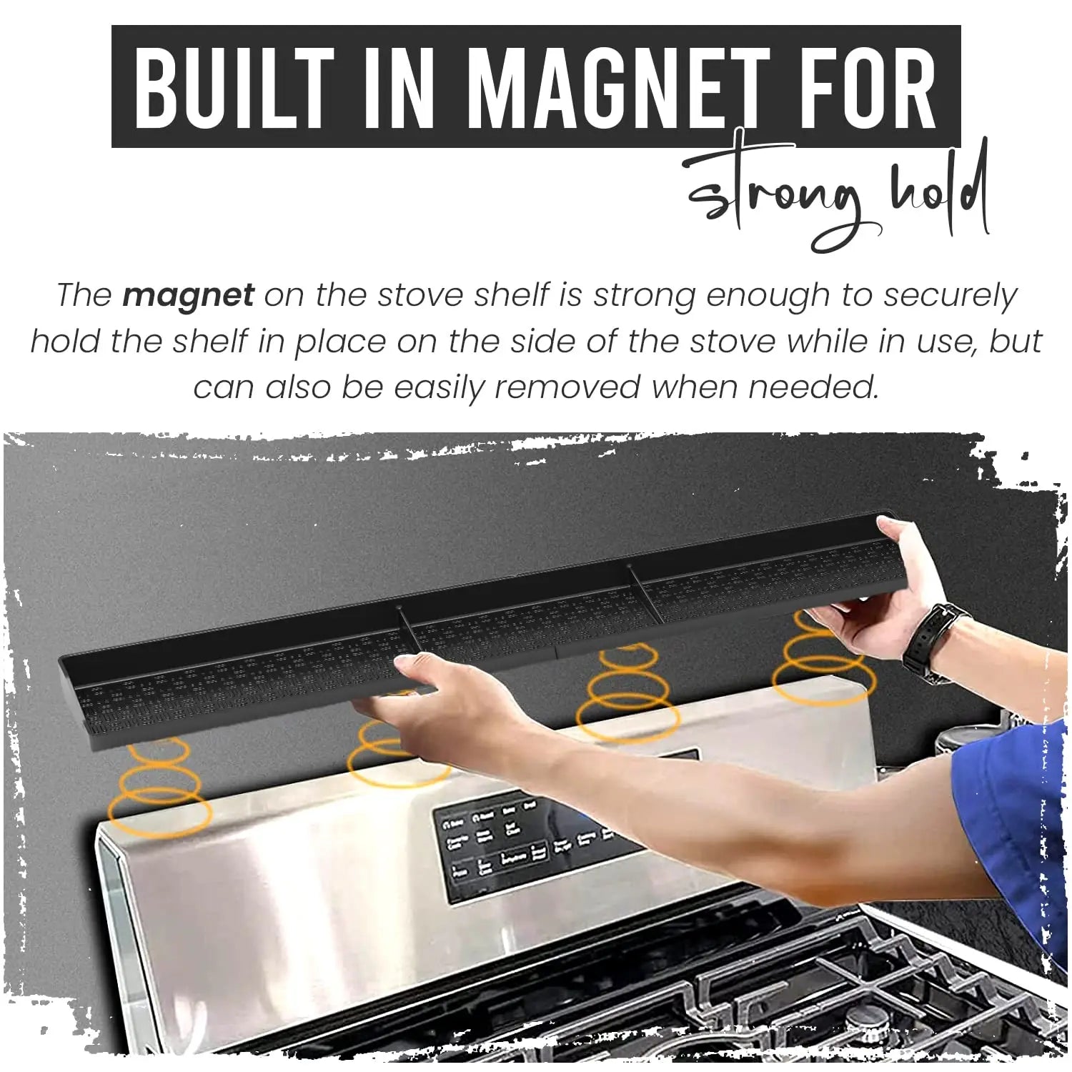 Stovetop Magnetic Spice Rack – Heat-Resistant Space-Saving Organizer