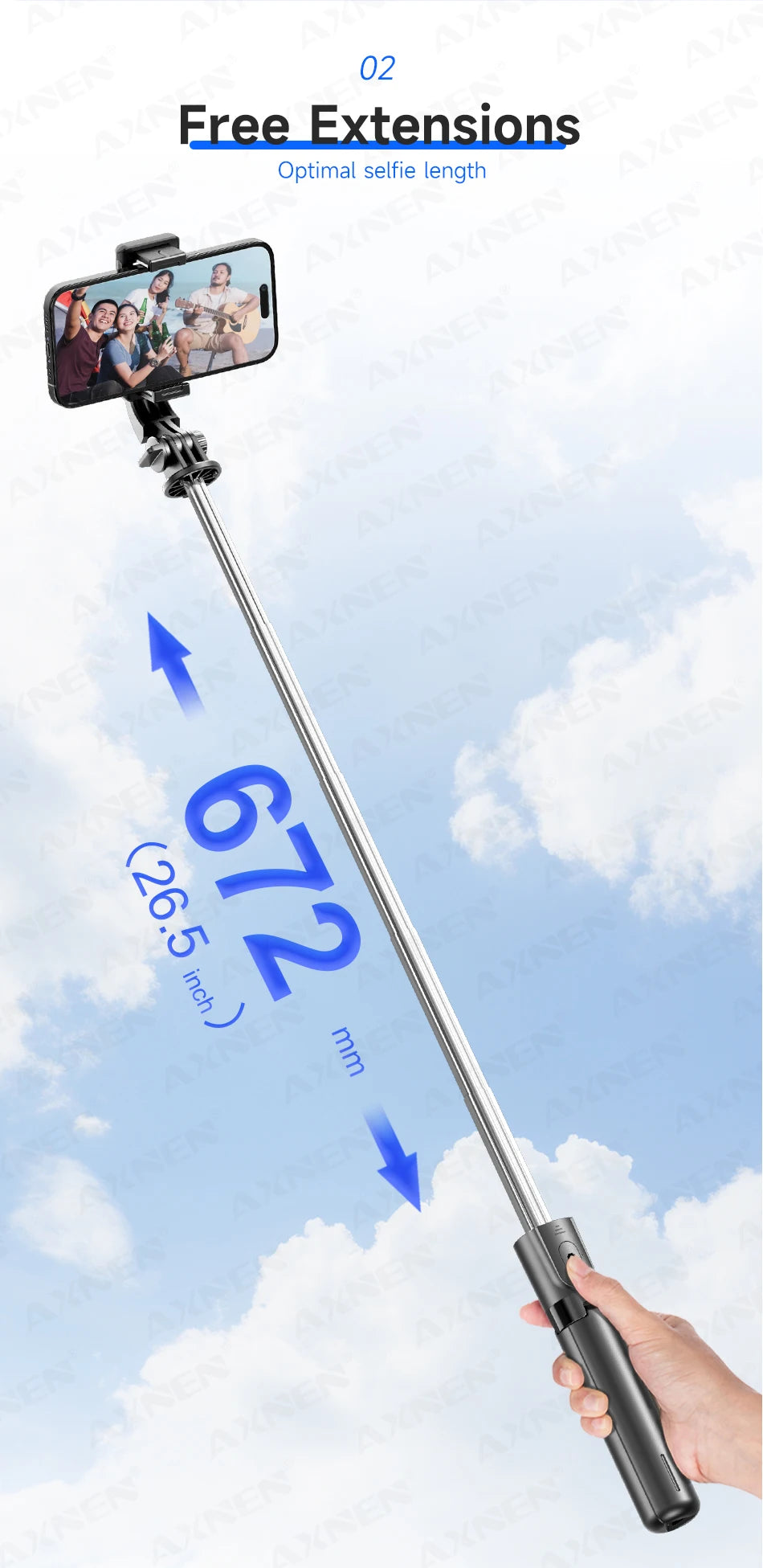 Bluetooth Selfie Stick Tripod Desktop Stand