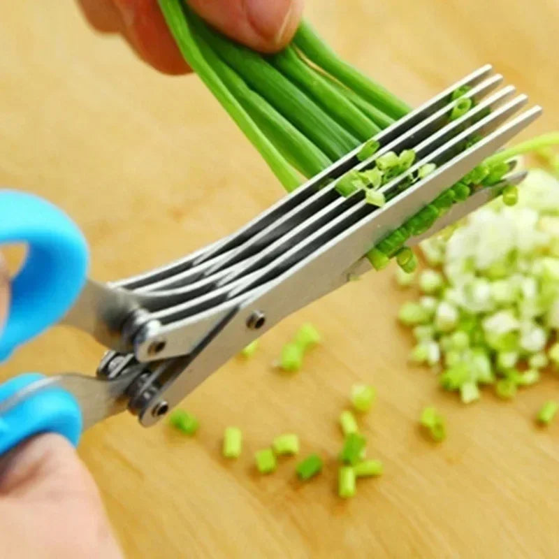 Multipurpose Cutting Shears – 3/5 Layer Herb Stripper Kitchen Scissors