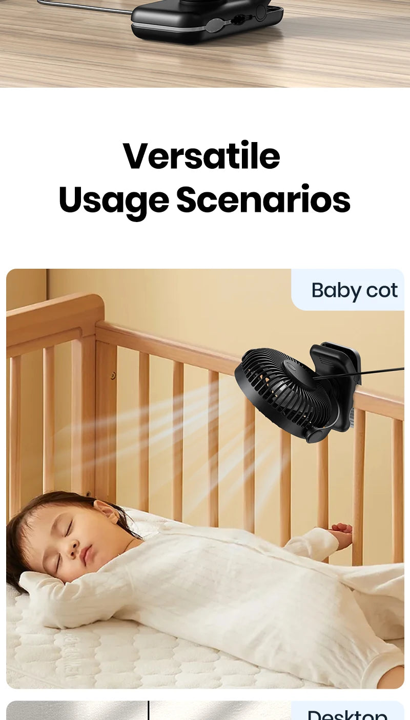 Mini USB Clip on Desk Fan