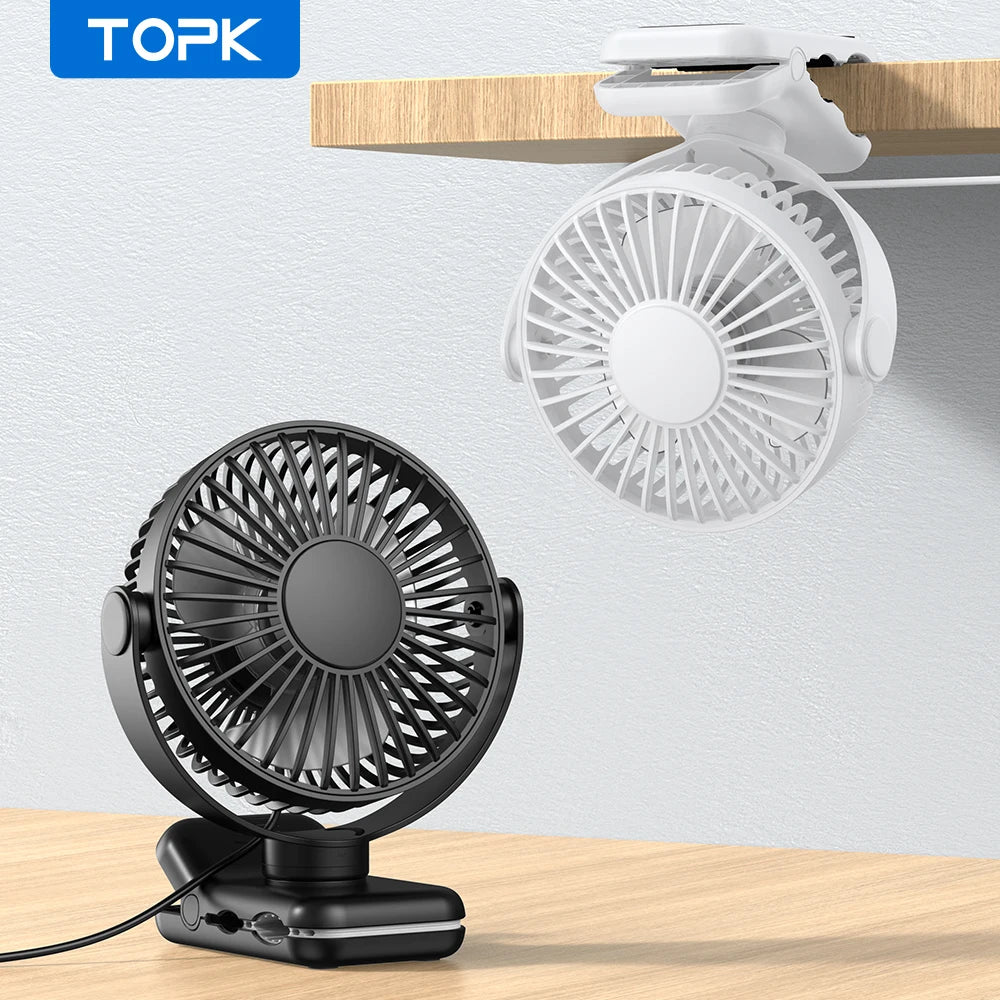 Mini USB Clip on Desk Fan