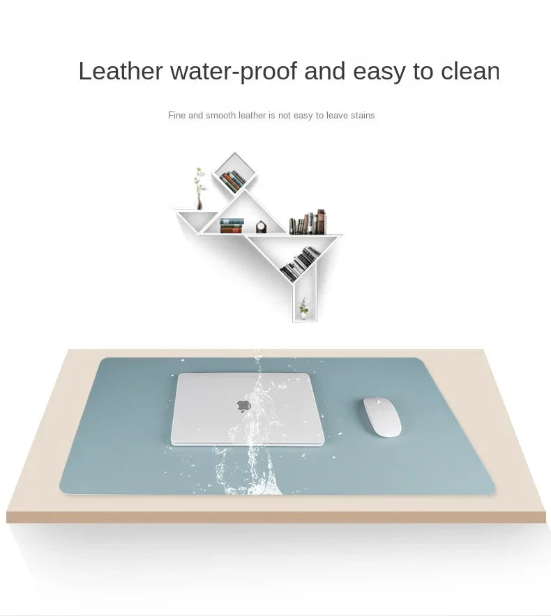 PU Leather Waterproof Desk Protector Mat
