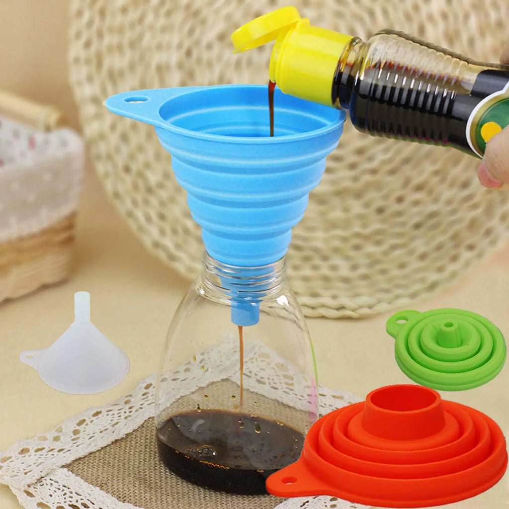 Silicone Funnels For Kitchen Use Filling Bottles