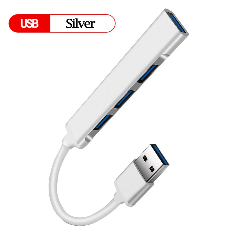 USB 3.0 Hub – 4 Port High-Speed Type C Splitter