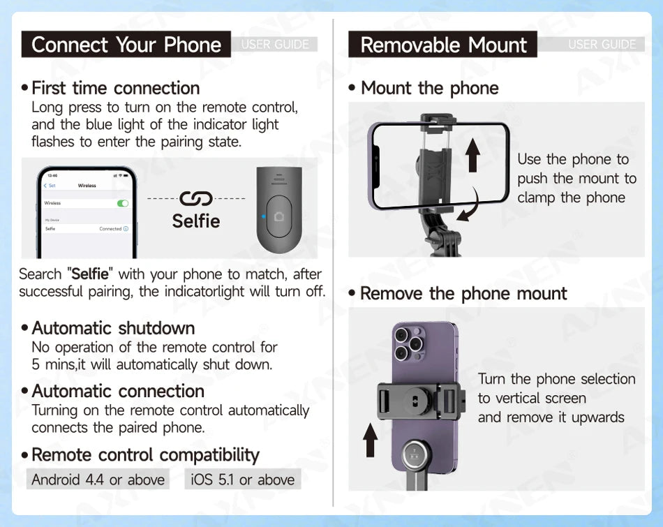 Bluetooth Selfie Stick Tripod Desktop Stand
