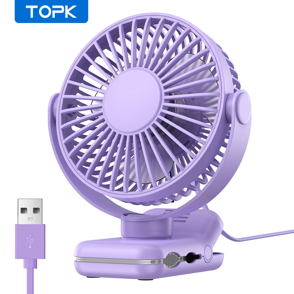 Mini USB Clip on Desk Fan