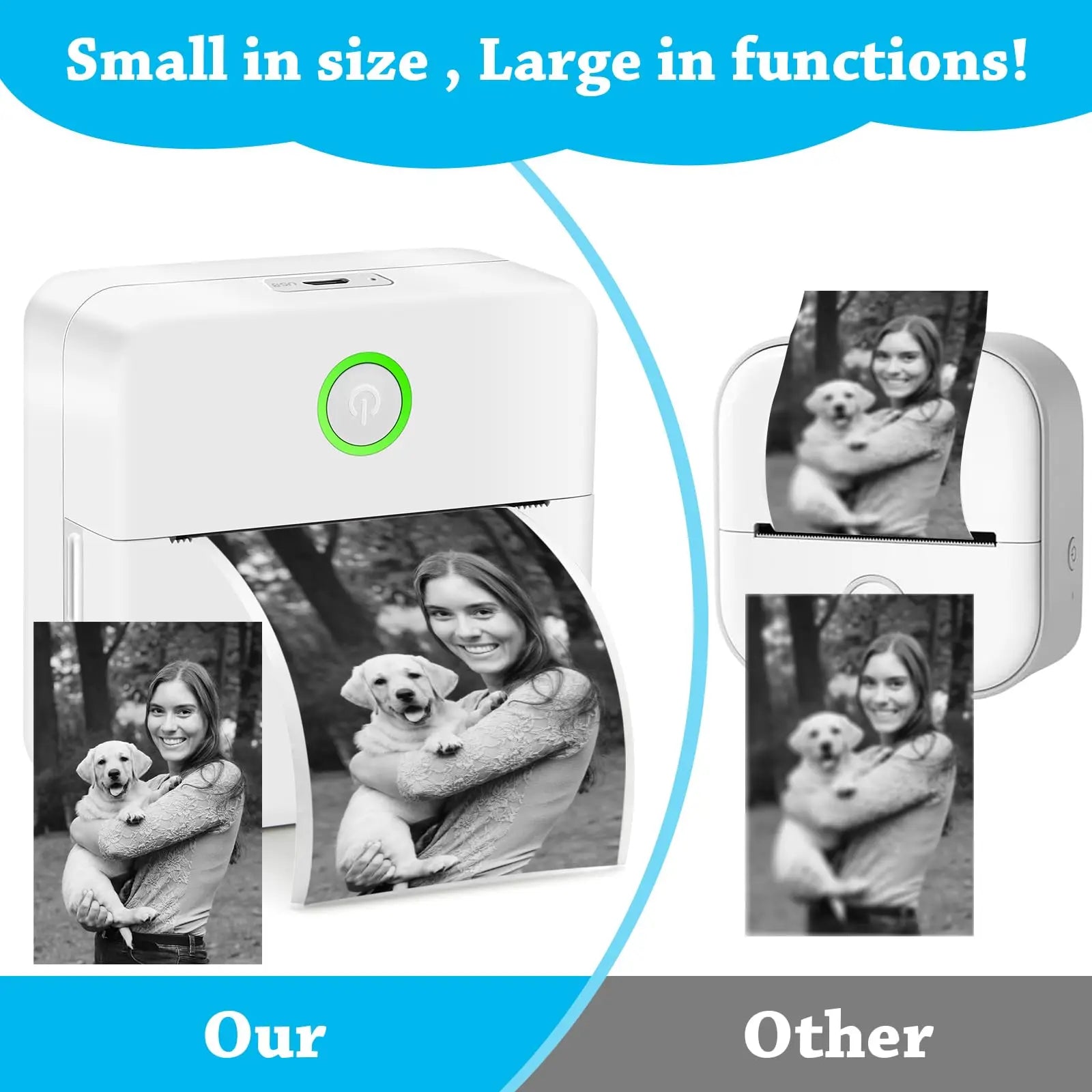 Mini Pocket Thermal Sticker Printer – Bluetooth Inkless Printer