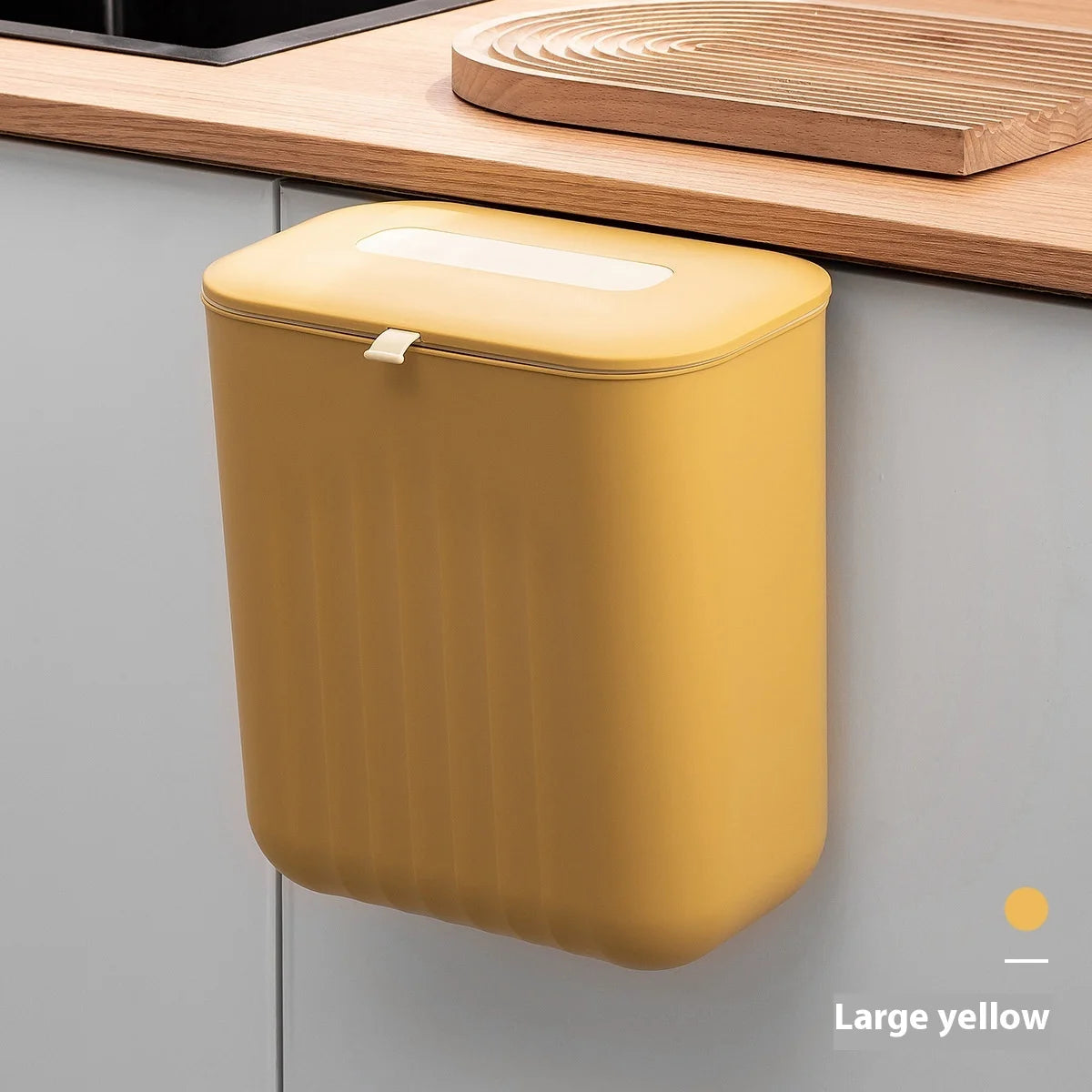 Trash Bin Without Punching – Wall-Mounted Silicone Handle Paper Basket