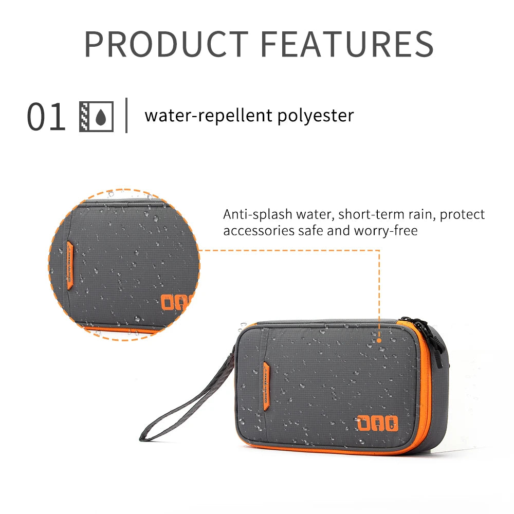 Travel Cable Organizer Bag – Portable Waterproof Electronics Storage Pouch