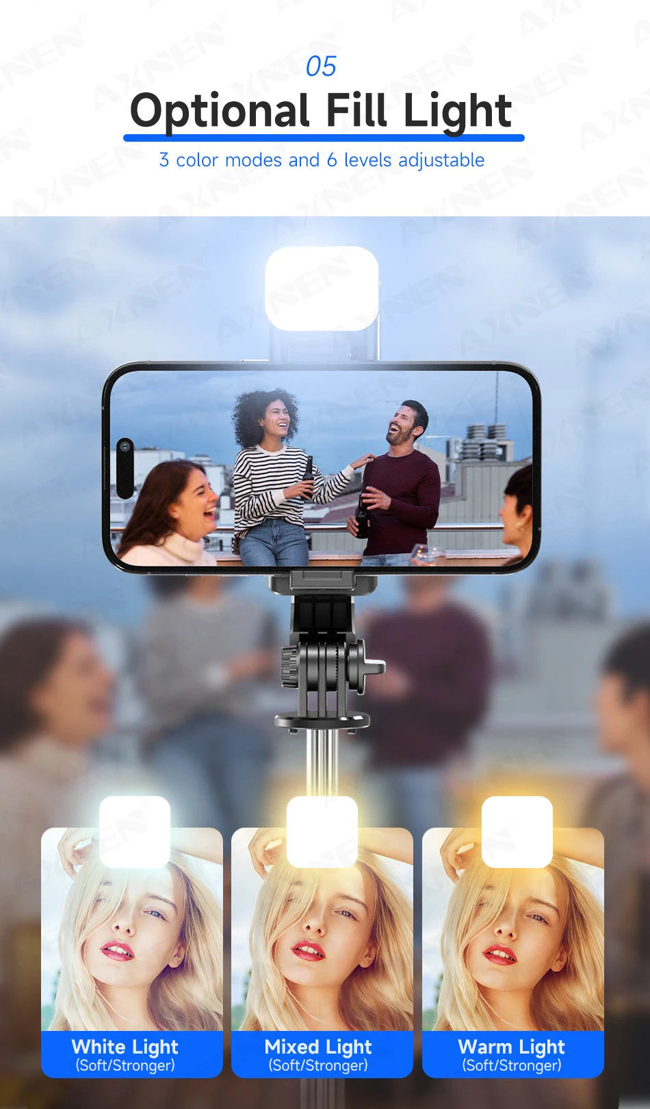 Bluetooth Selfie Stick Tripod Desktop Stand