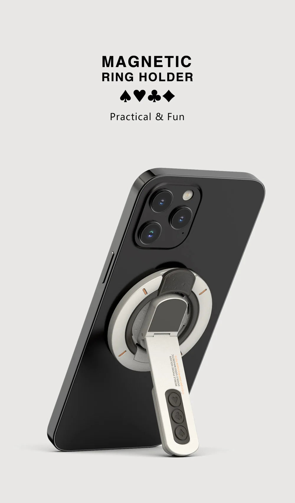 3-in-1 Magnetic Finger Ring Holder