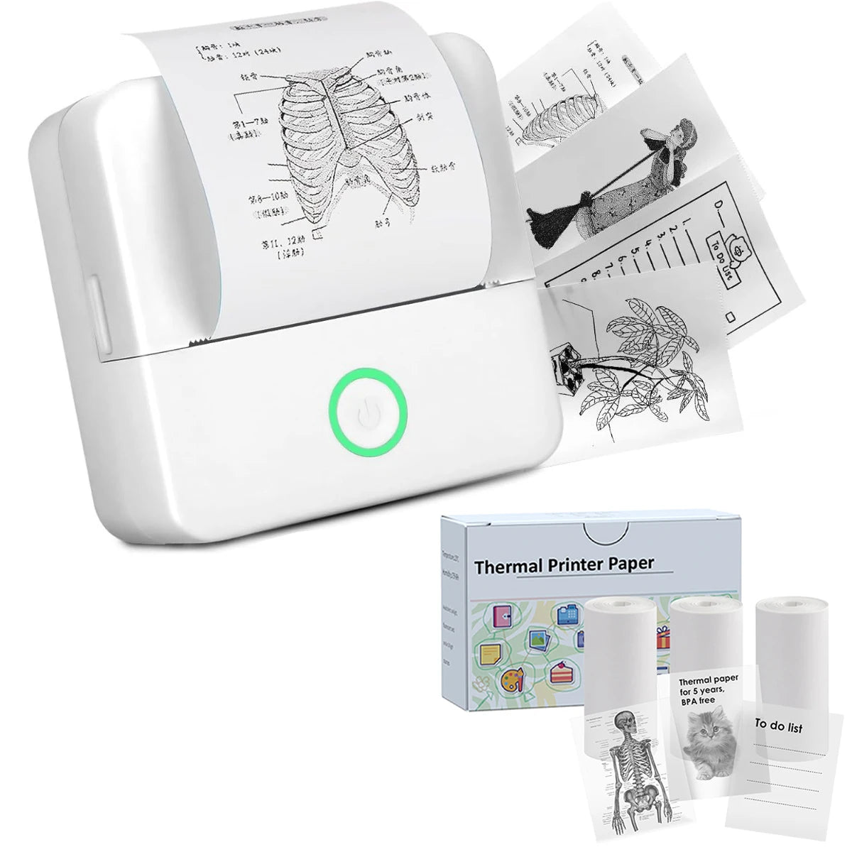 Mini Pocket Thermal Sticker Printer – Bluetooth Inkless Printer