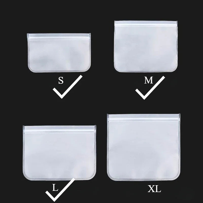 Silicone Food Storage Containers – Reusable Stand-Up Zip Seal Bags