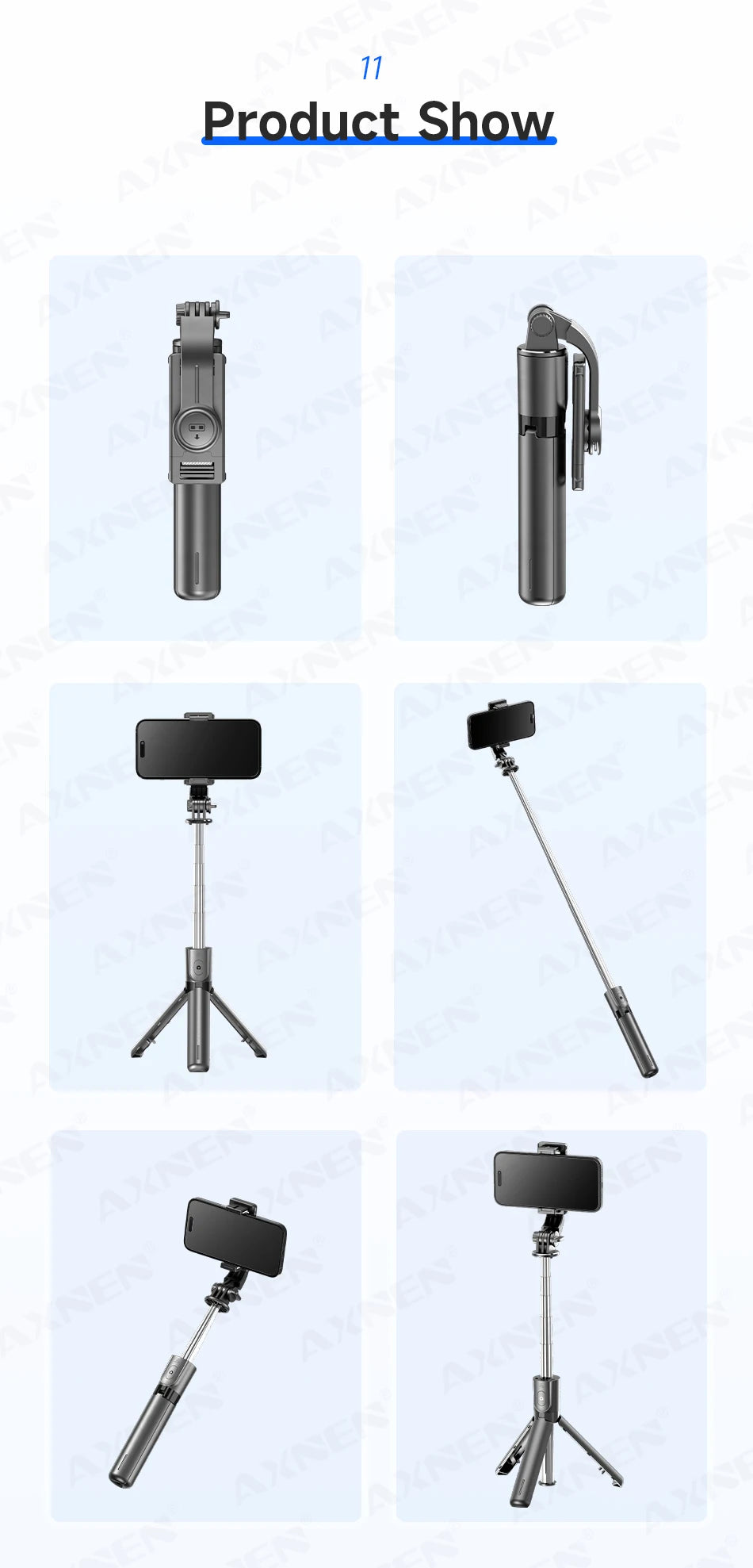 Bluetooth Selfie Stick Tripod Desktop Stand