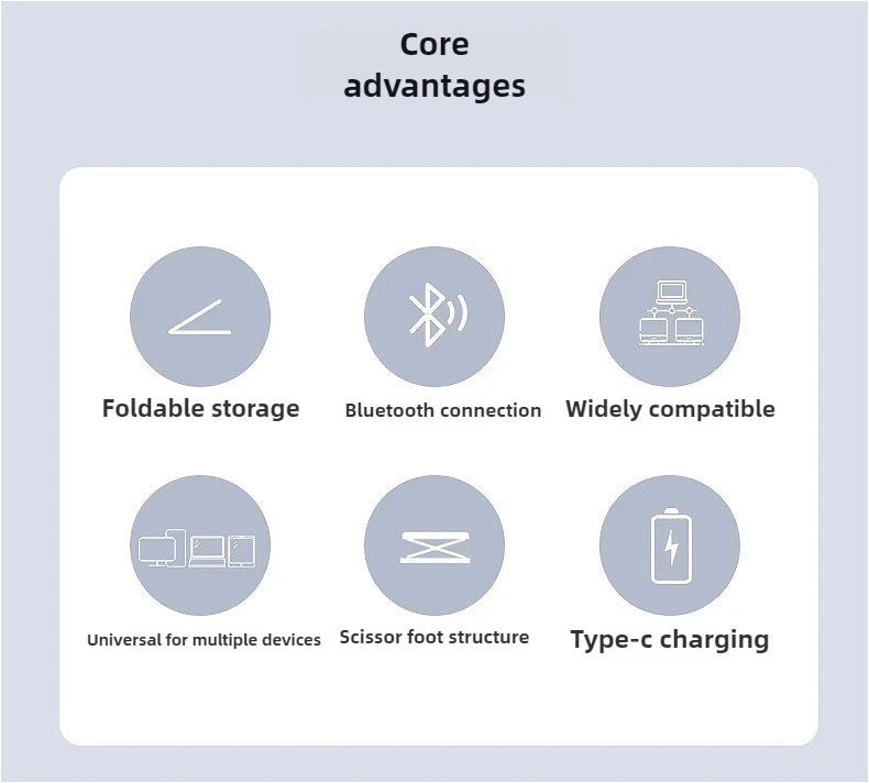 Mini Foldable Wireless Keyboard
