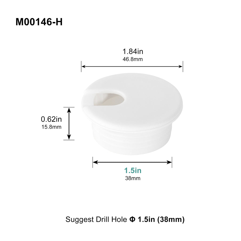 Cable Cord Grommet – Desk & Furniture Hole Cover Wire Pass Organizer