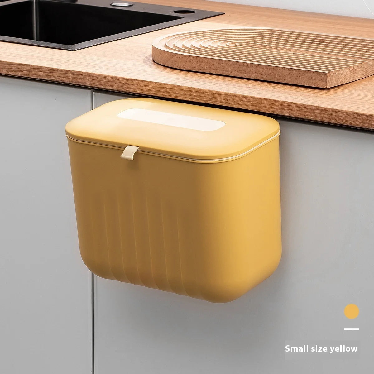 Trash Bin Without Punching – Wall-Mounted Silicone Handle Paper Basket