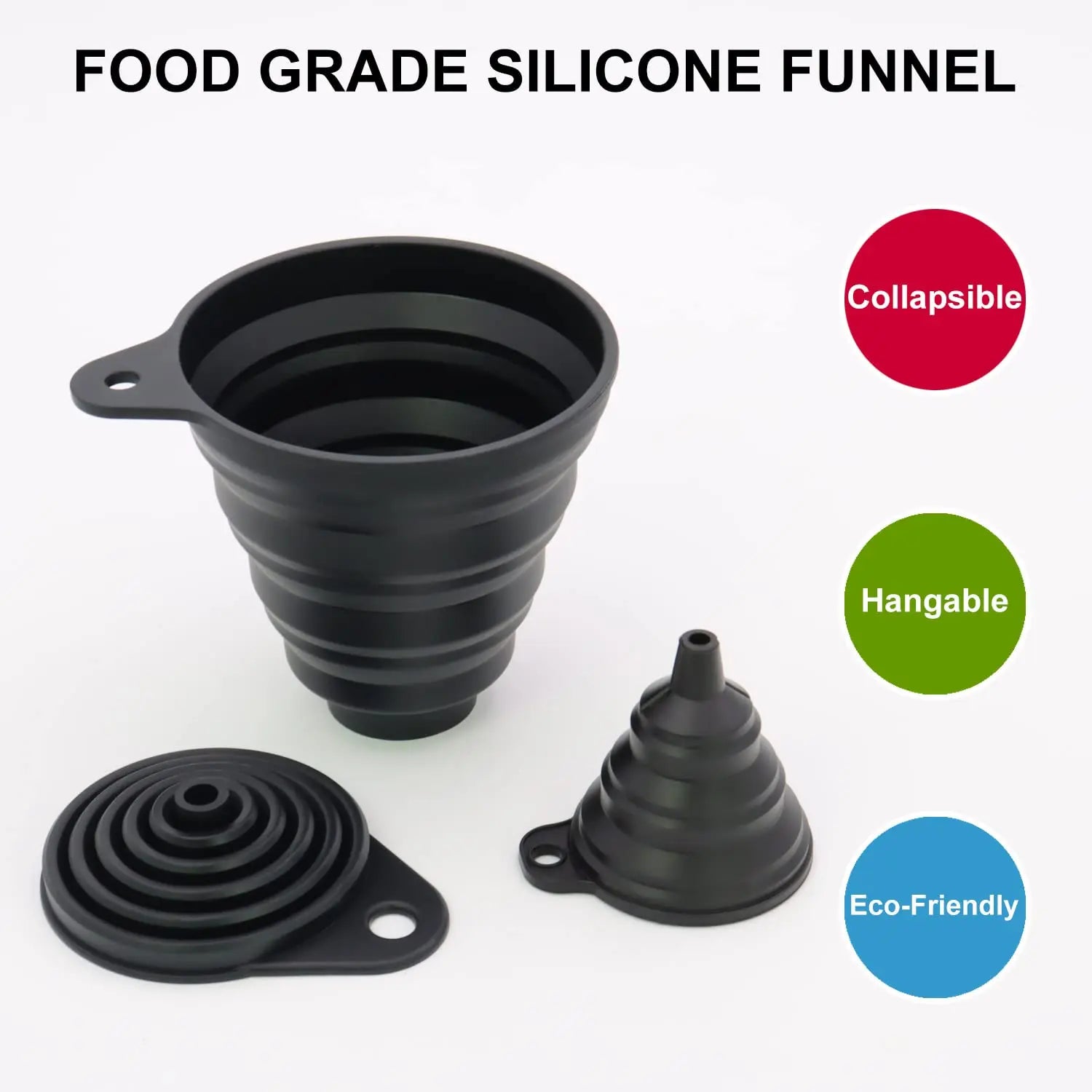Silicone Funnels For Kitchen Use Filling Bottles