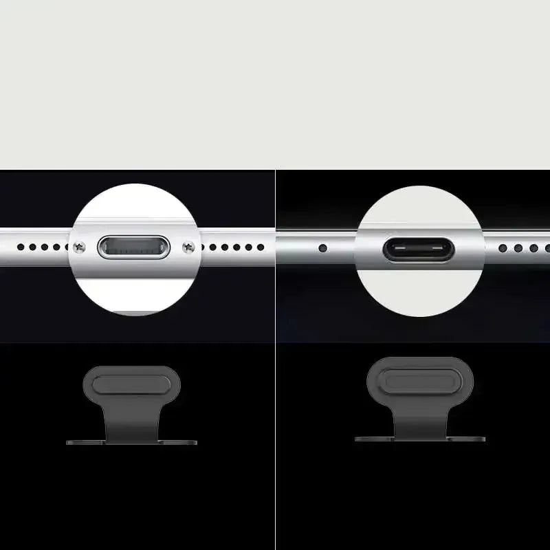 Silicone Anti-Lost Dust Plugs – Type C Charging Port Protector