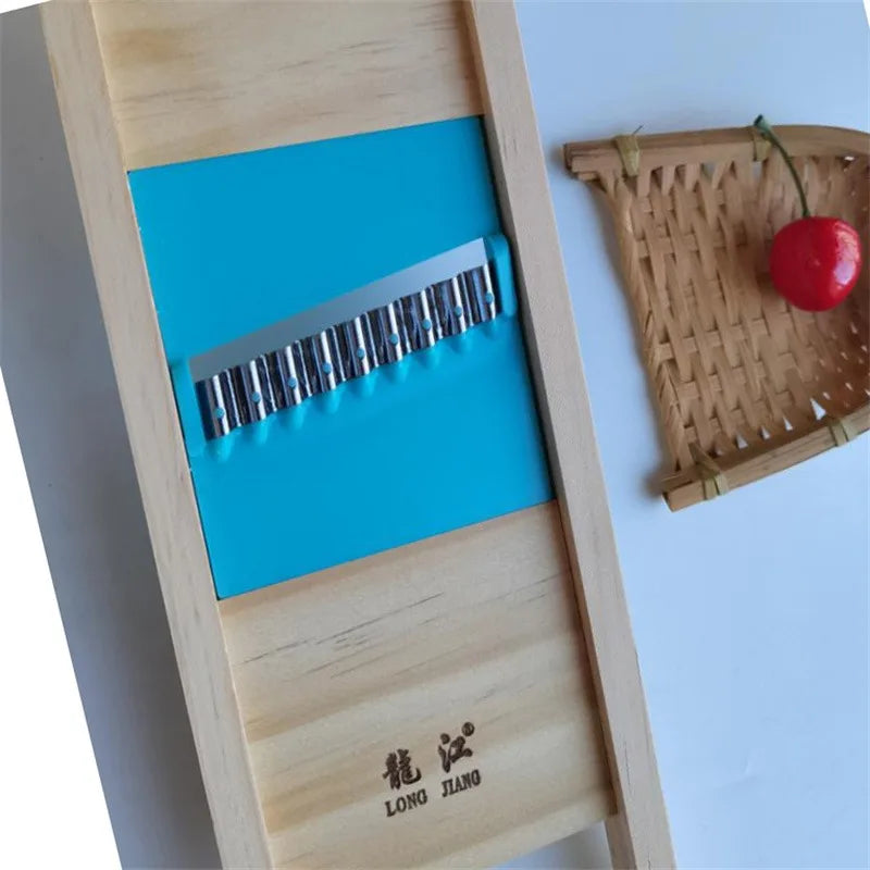 Stainless Wooden Vegetable Cutter