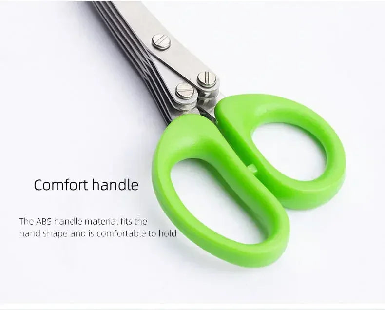 Multipurpose Cutting Shears – 3/5 Layer Herb Stripper Kitchen Scissors