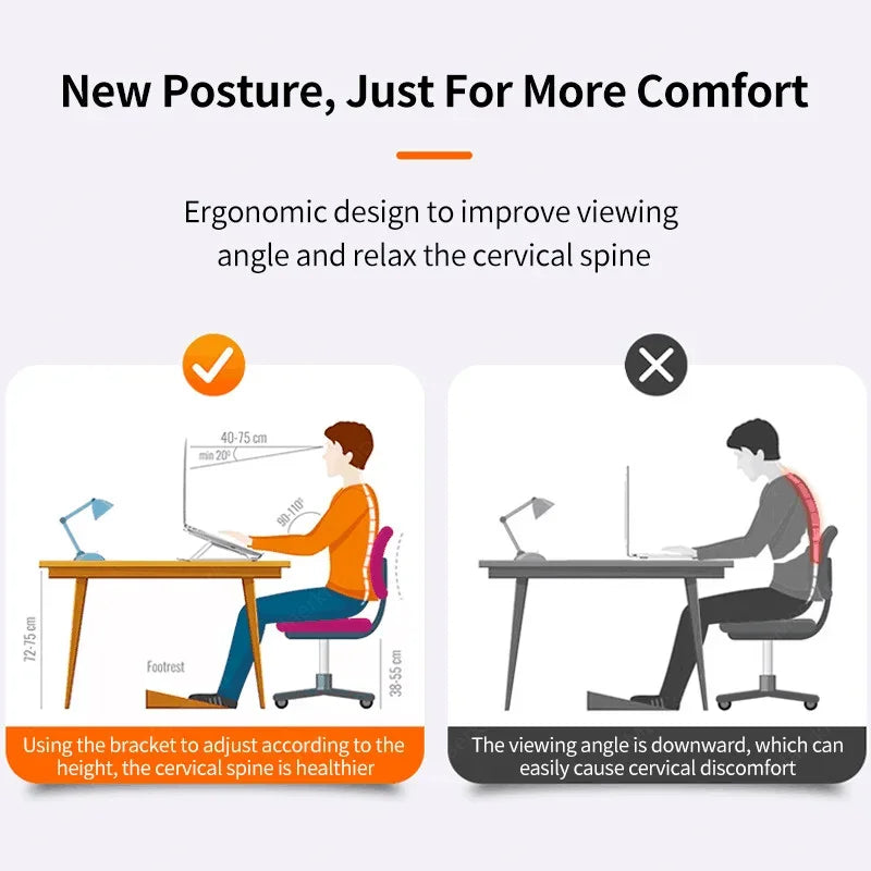 Adjustable Laptop Stand – Portable Foldable Notebook Bracket