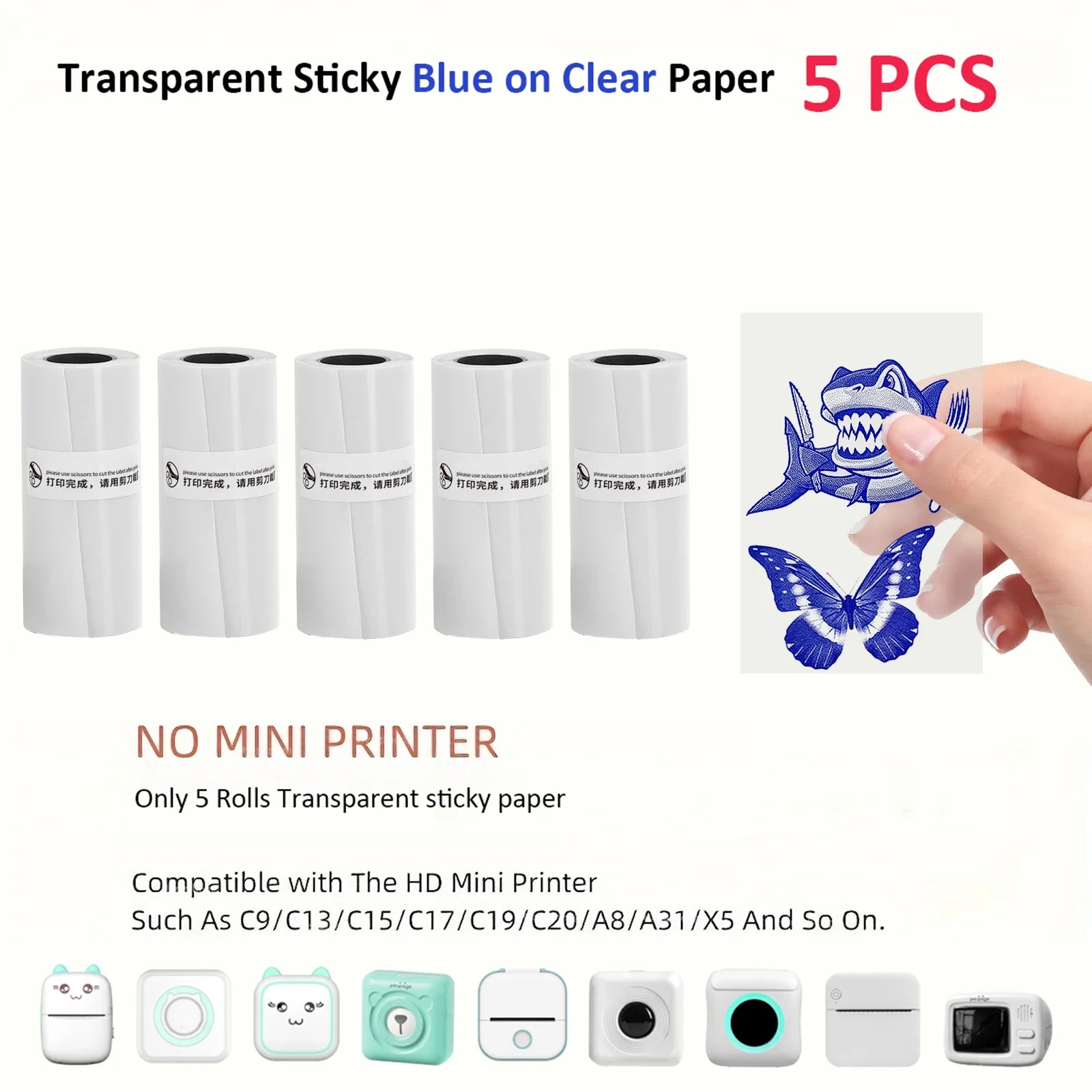 Mini Pocket Thermal Sticker Printer – Bluetooth Inkless Printer