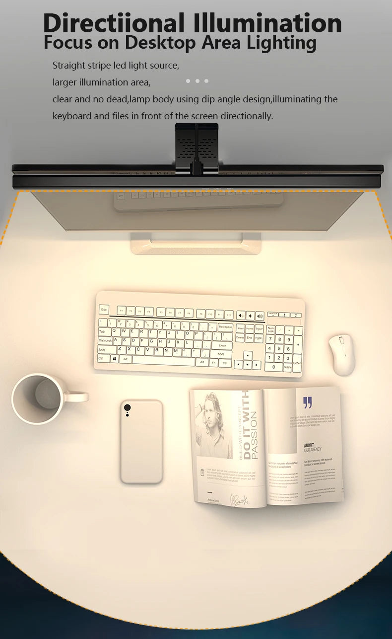 50cm USB  Computer Monitor Light Bar Screen Hanging Lights