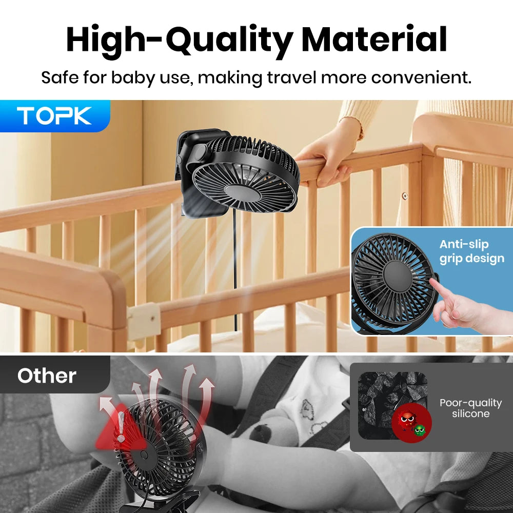 Mini USB Clip on Desk Fan