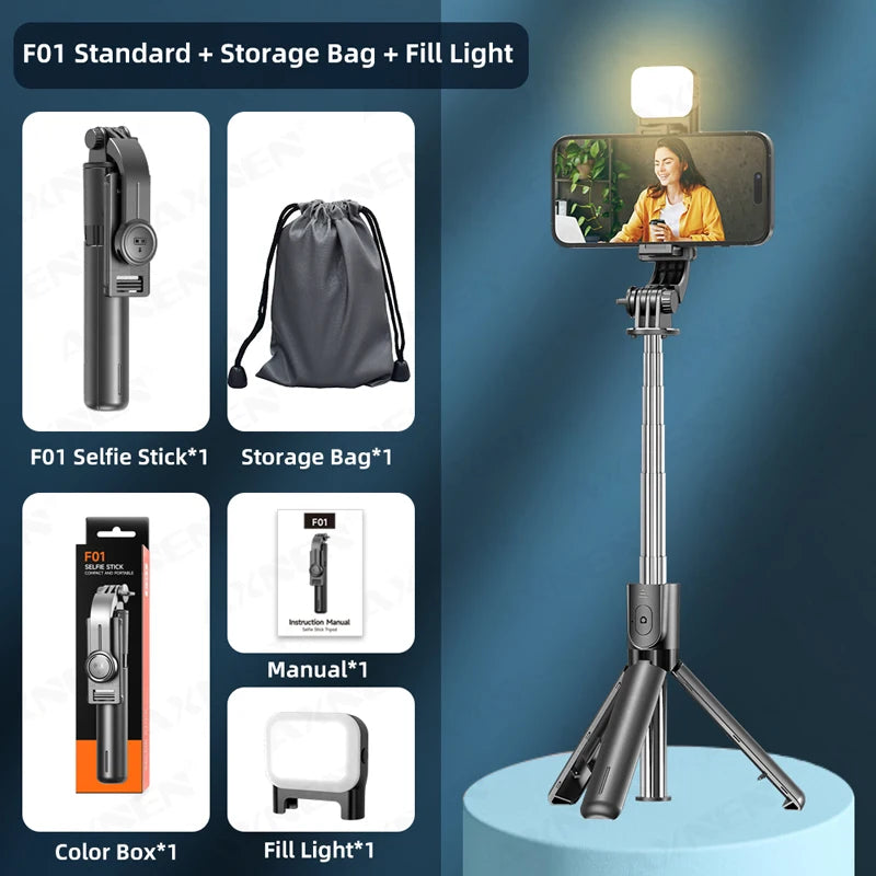 Bluetooth Selfie Stick Tripod Desktop Stand