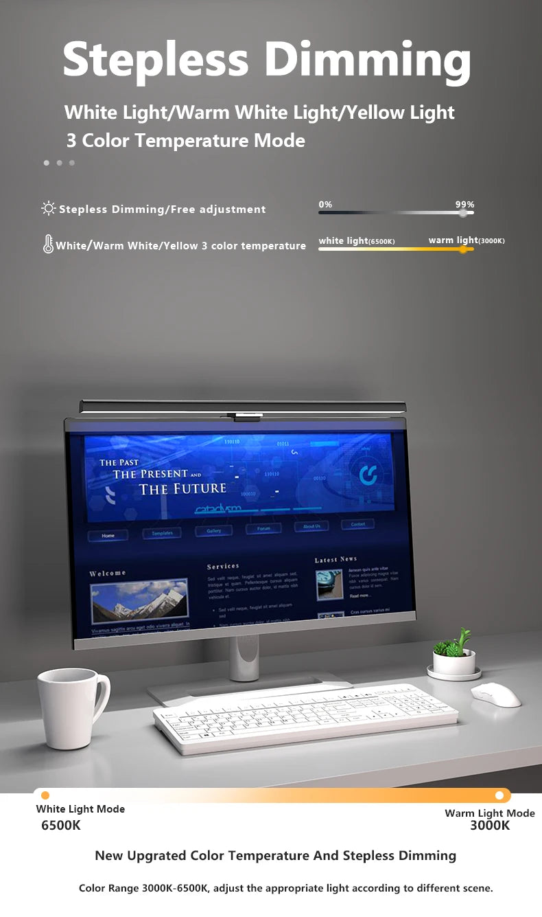 50cm USB  Computer Monitor Light Bar Screen Hanging Lights