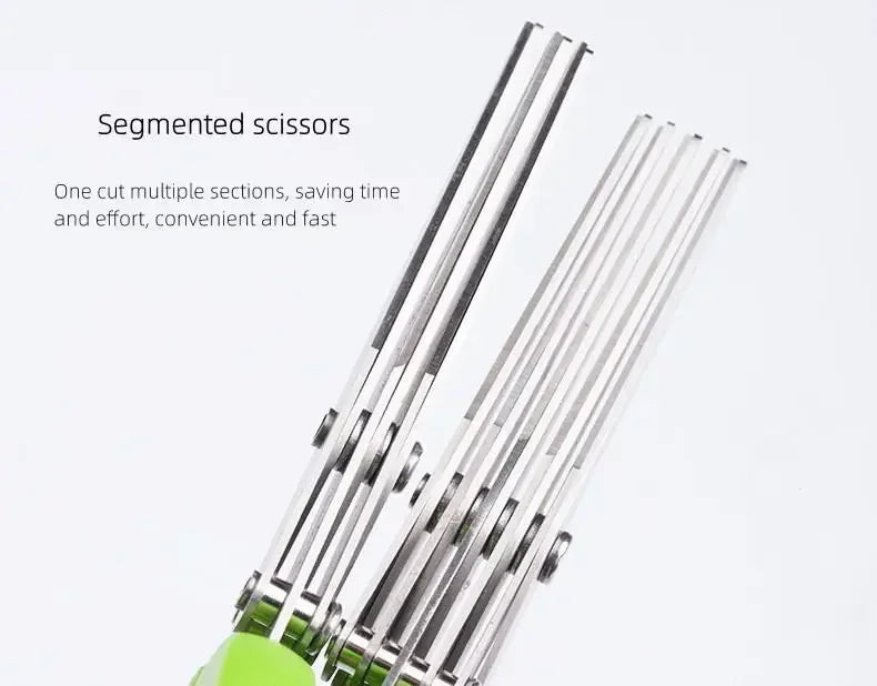 Multipurpose Cutting Shears – 3/5 Layer Herb Stripper Kitchen Scissors