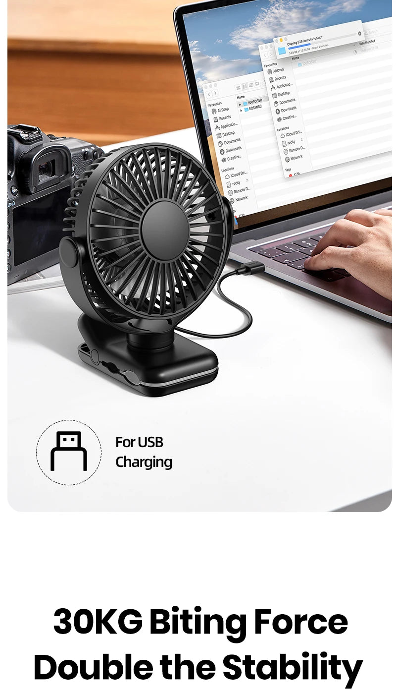 Mini USB Clip on Desk Fan