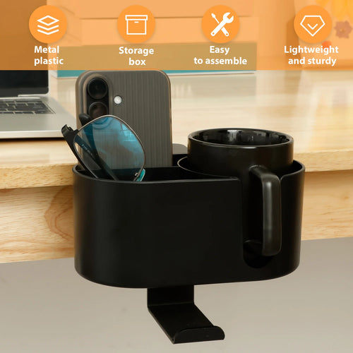 4-in-1 Adjustable Desk Cup & Headphone Holder