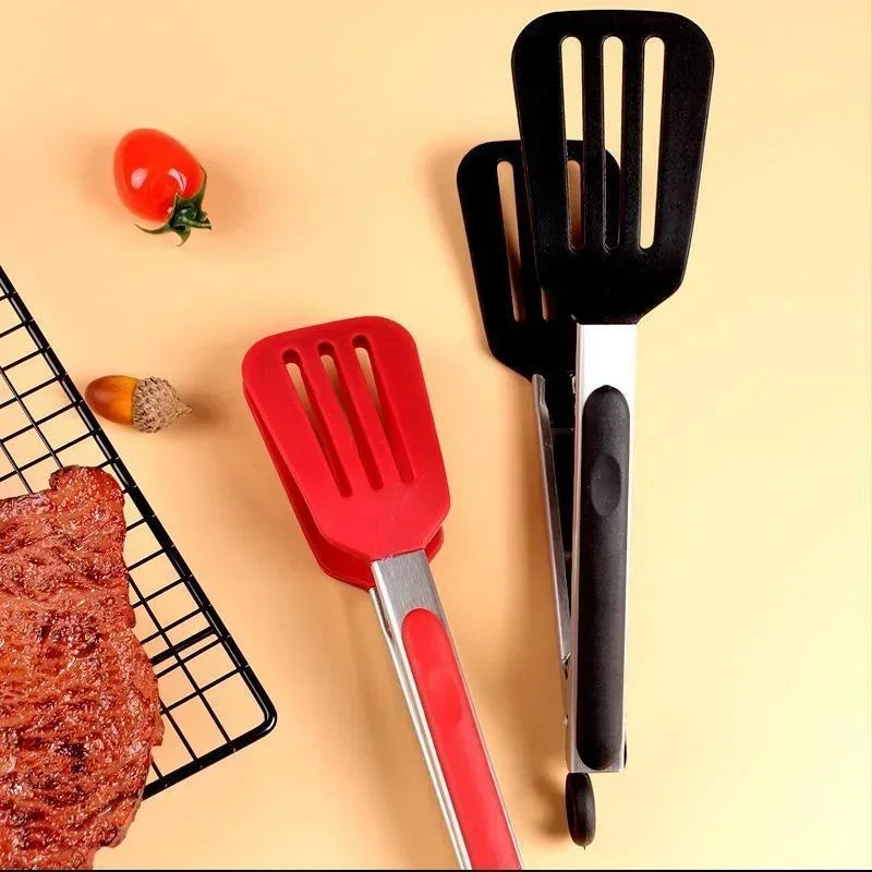 Kitchen Tong – Stainless Steel Cooking Tong with Silicone Head