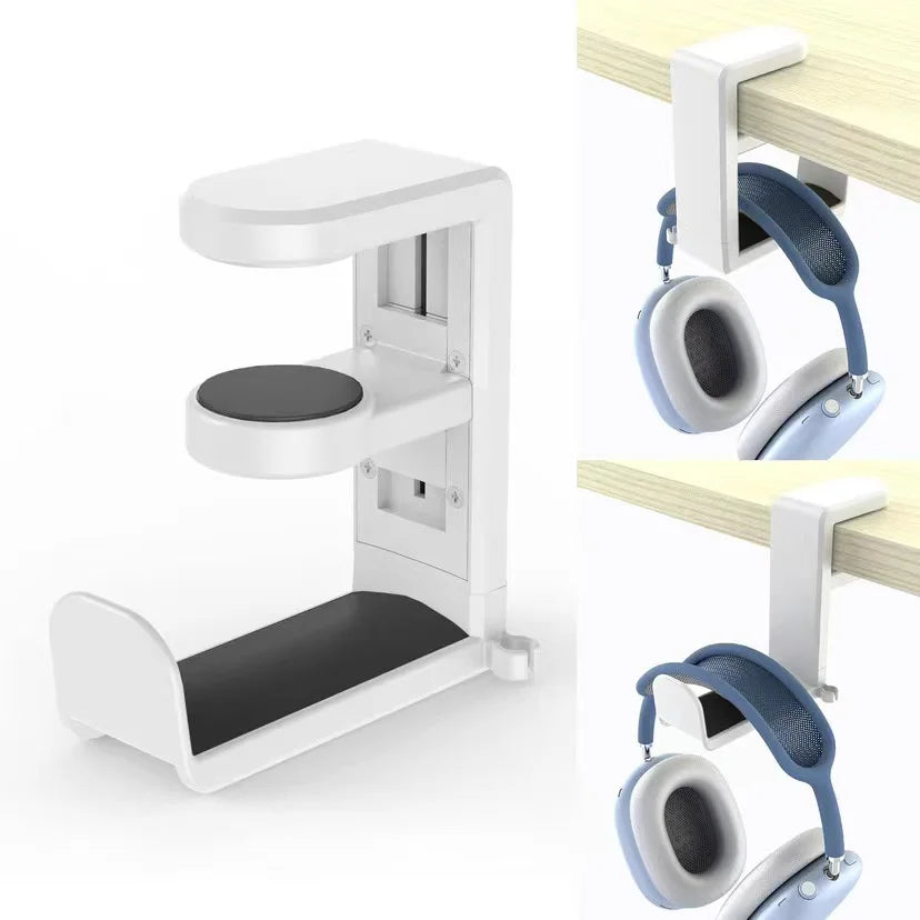 360° Rotating Headphone Hook Holder – Adjustable Desk Headset Stand