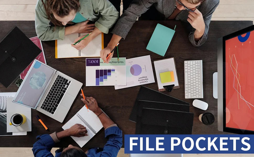 13 Pockets Accordion File Holder - Expanding File Folder Organizer