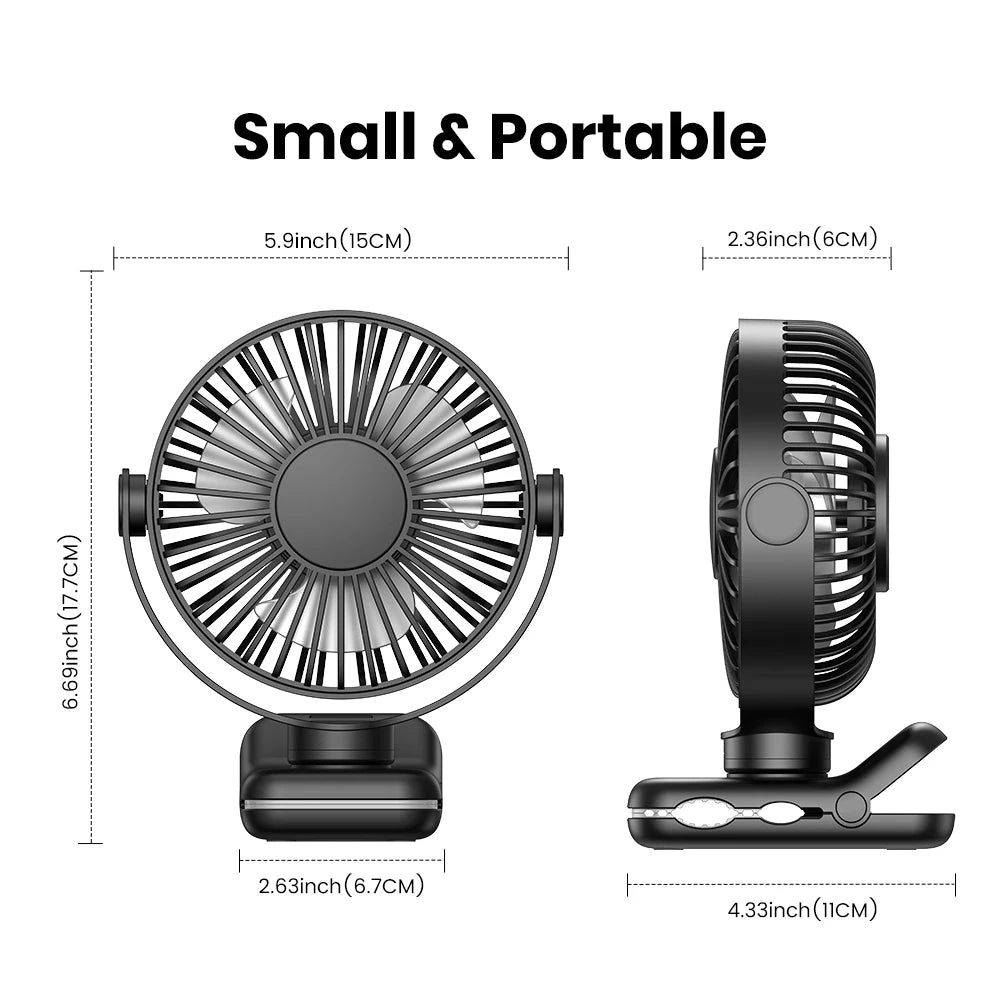 Mini USB Clip on Desk Fan