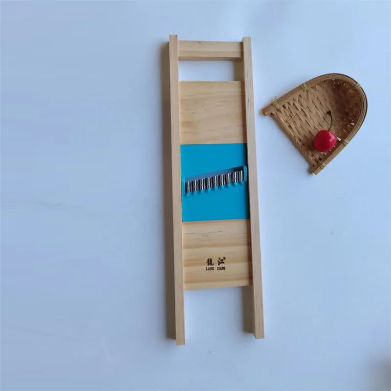 Stainless Wooden Vegetable Cutter