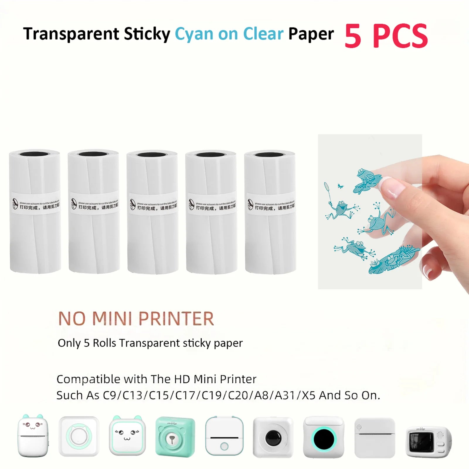 Mini Pocket Thermal Sticker Printer – Bluetooth Inkless Printer